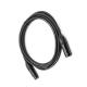 OFC Mic Patch Cord 3 Pin XLR Make to Female Black Microphoen Wire 20ft