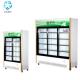 2/3 Sliding Door Beverage Commercial Display Cabinets Green Series Air Cooled