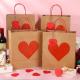 Gravure Printing Personalized Kraft Paper Bag for Valentine's Day Retail Gift Shopping