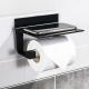 No Drilling Bathroom Hardware Accessories  Self Adhesiv Toilet Paper Holder With Shelf