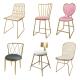 Contemporary Metal Dining Chairs , Restaurant Style High Back Chair