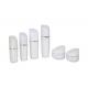 White Acrylic Obilque Cap 30-50-100-120ml Lotion Bottle 30-50g Cream jar Skincare Cosmetic Packaging Set