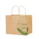 Disposable Kraft Khaki Paper Bag Carrier For Coffee Drink Packaging