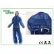 Disposable Non woven long sleeve coveralls With Elastic Wrists and Ankles , Size custom