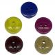 Multiple Color Two Hole Plastic Coat Buttons With Fish Eye Design In 18L For Coat Sewing