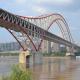 Prefab Steel Arch Bridge Painted Half Through High Strength