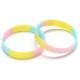 Fixed Color Personalized Pink Rubber Bracelets Fashionable Custom Logo