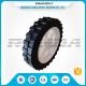 No Bearing Solid Rubber Wheels , Black 8 Inch Hand Truck Wheels Diamond Tread