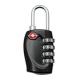 Zinc Alloy TSA 4-digital  travel lock& Fashion Design black Tsa Luggage Lock& 69.5g Tsa Bag Number Lock