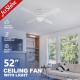 1stshine Ceiling Fan with LED Light CE ROHS Certificate 110 220V DC 23W Remote Control