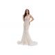 Club Party Ladies Sleeveless Mermaid Wedding Dress Embroidery Lace Fabric Type