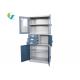 Two Adjustable Shevels Lockable Steel Cupboard With 3 Drawers KD Structure
