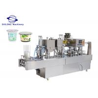 Curd Cup Automatic Bottle Filling Capping Labeling And Sealing Machine OEM 9KW 380V