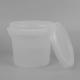 12*11*12cm Empty Transparent Plastic Bucket IML Design For Food Industry