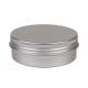 Natural Color Aluminium Cosmetic Tins 80g 2.8 OZ Cosmetic Jars With Lids
