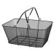 Black Supermarket Accessories Customzied Wire Mesh Shopping Basket