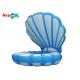 Blue And White Sea Giant Inflatable Clam Shell Stage Decoration With Led