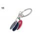 Shopping Cart Coin Holder Key Ring With Soft Enamel Fill Design , 23*23*2mm