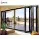 Transparent Weatherproof Aluminum Glass Door Soundproof Modern Bi - Folding Door