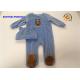 Comfortable Infant Boy Pram Suits , Long Sleeve Bear Applique Newborn Boy Coverall