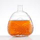 Transparent Vodka Bottles in Super Flint Glass for Brandy at and Embossed Design