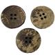 ODM Natural Coconut Buttons 4 Hole 38L Round Shape Fashionable