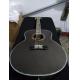 43 AAAAA all solid wood SJ200 style jumbo black satin acoustic electric guitar