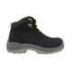 Anti Cracking Black Leather Work Shoes , Safety Toe Work Shoes Anti Static