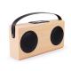 4000mAh Battery Capacity Real Wood Speakers with Portable Hanger & Power Bank Function