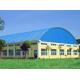 Arch Roof Metal Warehouse Buildings / Curve Large Span Steel Structures Framing