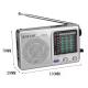 Sliver Portable Radio Player FM/MW/SW 3 Band And Built-In Speaker For Coffee Shops