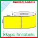 Custom Thermal Label 102mmX150mm/1 Yellow D/Therm Roll Perm,Perfs, 1,000Lpr, 76mm core