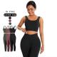 OEM/ODM Acceptable High Waist Fitness Sports Yoga Wear Set for Women in Solid Pattern