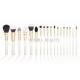 Pearl White Professional Makeup Artist Brushes Nature Wood Handle