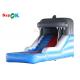 Inflatable Kids Slide Courtyard Blue Small Single Giant Inflatable Water Slide With Swimming Pool