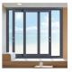 Double Glazed Soundproof Aluminum Alloy Sliding Windows Level 8 Air Tightness