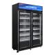 Custom Upright Display Refrigerator Frost Free Two Glass Door Refrigerator cooling