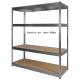 High Capacity Boltless Industrial Shelving , Galvanized Shelving Unit 4 Layers