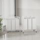 Household 3 Division KD Structure Iron Metal Wire Laundry Basket With Wheels Utility Big Capacity Laundry Hamper