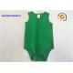 Funny Infant Sleeveless Bodysuit , Knitted Solid Tank Top Onesies For Babies
