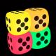 Illuminated Outdoor LED Cube Light Dice Style 15cm 20cm 30cm IP65 Waterproof For