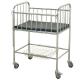 Infant Hospital Baby Crib Movable Stainless Steel Easy Installation With Mattress