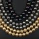 Wholesale High Quality  16mm Round Shap Shell Pearl Strand 16 inches