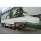 Titan tri axle 60 tons low loader trailer , low bed semi trailer 80T with side wall