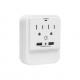 Wall Power Socket And Wall Tap One Input 2 Outlet 2 USB Surge Night Light UL cUL passed