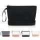 Fashion Black Waterproof Two Layer Cosmetic Pouch Ladies Carry On Clutch Makeup Bag With Brush Organize
