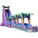 Exciting Adults Splash Inflatable Water Slide Bouncy Long Distance Fast Speed