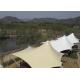 Construction Glamping Luxury Hotel Tents Three Layers Fabric Material
