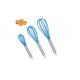 Blue Silicone Egg Beater Wire Whisk Odorless Nonremain CIQ Approved