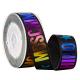 Black Printed Grosgrain Ribbon Foil Rainbow Gold For Holiday Gifts Packaging